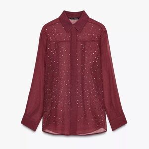 Zara Front Beaded Shirt